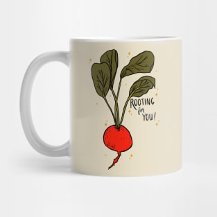 rooting for you - radish pun Mug